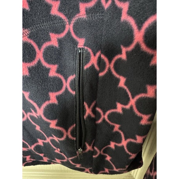 Talbots Fleece Jacket Pink & Navy Women’s Size Medium, Soft With Zip Pockets - Picture 8 of 13